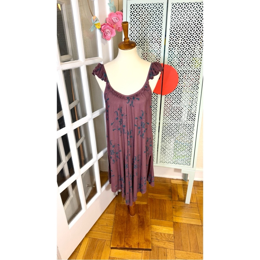 NWT Free People Drifter Tunic Tank in Purple